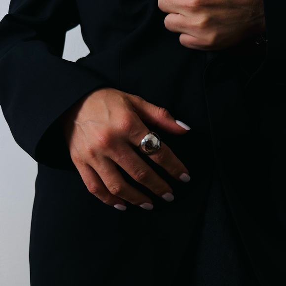 New Silver Chunky Ring Exaggerated Boho - Picture 2 of 8